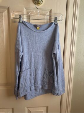 Soft Blue Kids Pullover Hoodie Sweatshirt